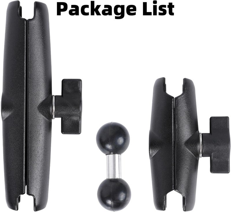 FPN Dual Extension Double Socket Arm with 1" Double Ball Adapter Compatible with RAM B Size Mount and Other 1 inch Industry Standard Device, 360° Rotation Rod for Bike, Truck, Car (10.47" Length) - Image 5